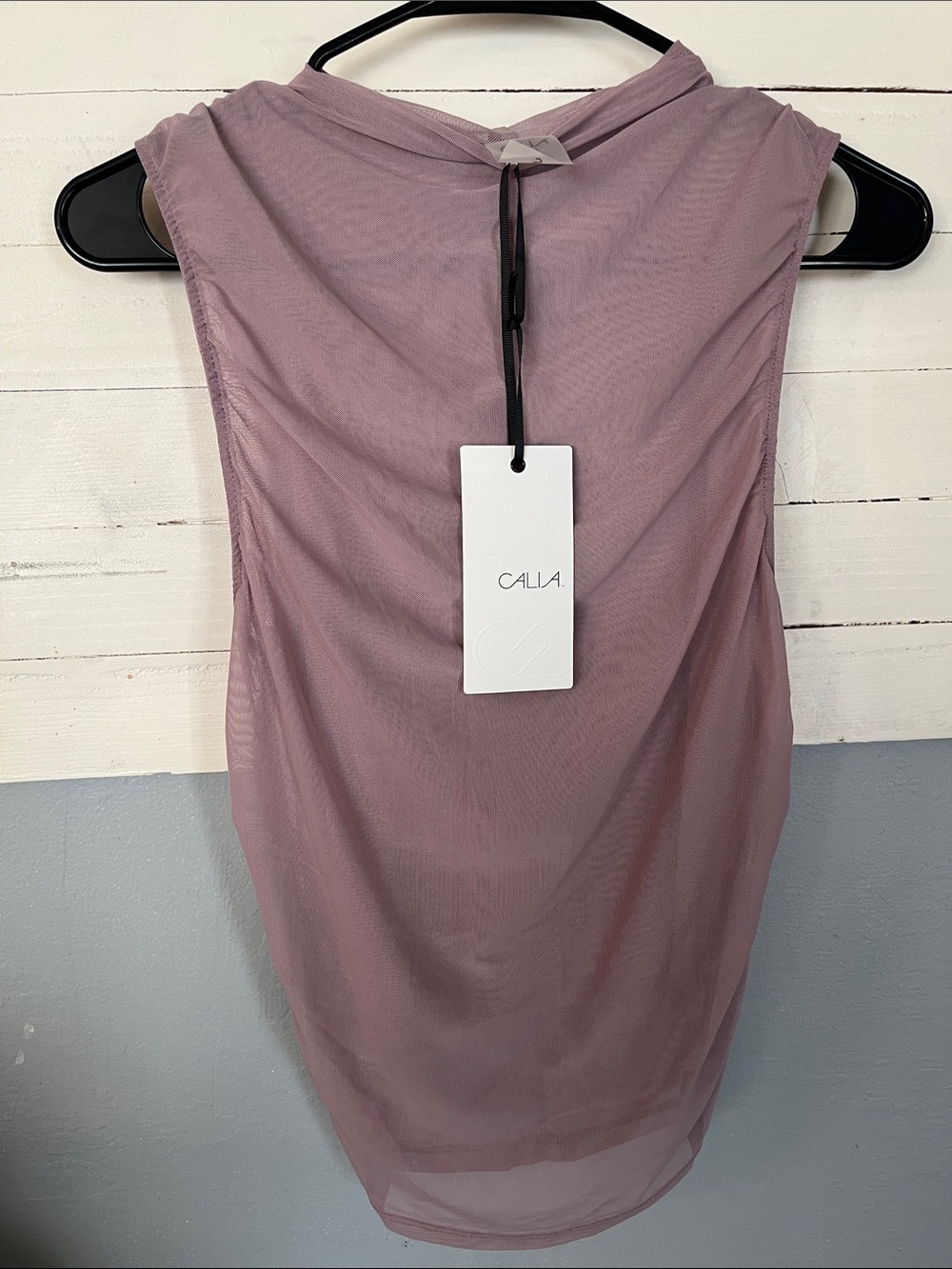 Calia berry pink mesh tank